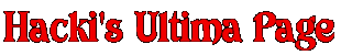 Hacki's Ultima Page
